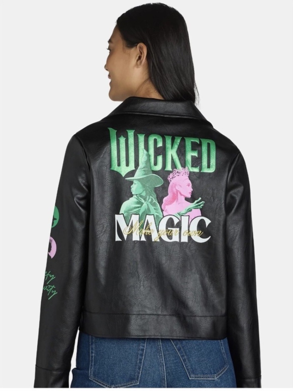 Wicked Motorcycle Jacket XXS Gently worn 100% polyester vegan leather